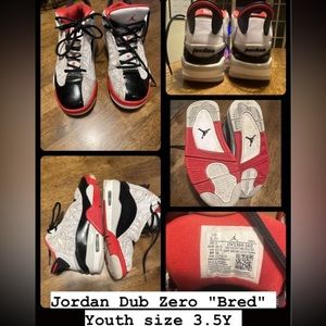 Jordan Dub Zero “bred”  Nike youth size 3.5